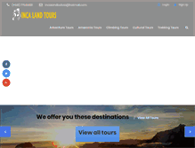 Tablet Screenshot of incalandtours.com